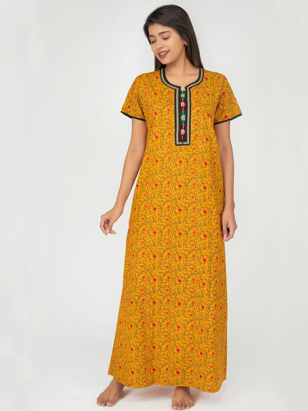 

Maybell Women Yellow Nightdress