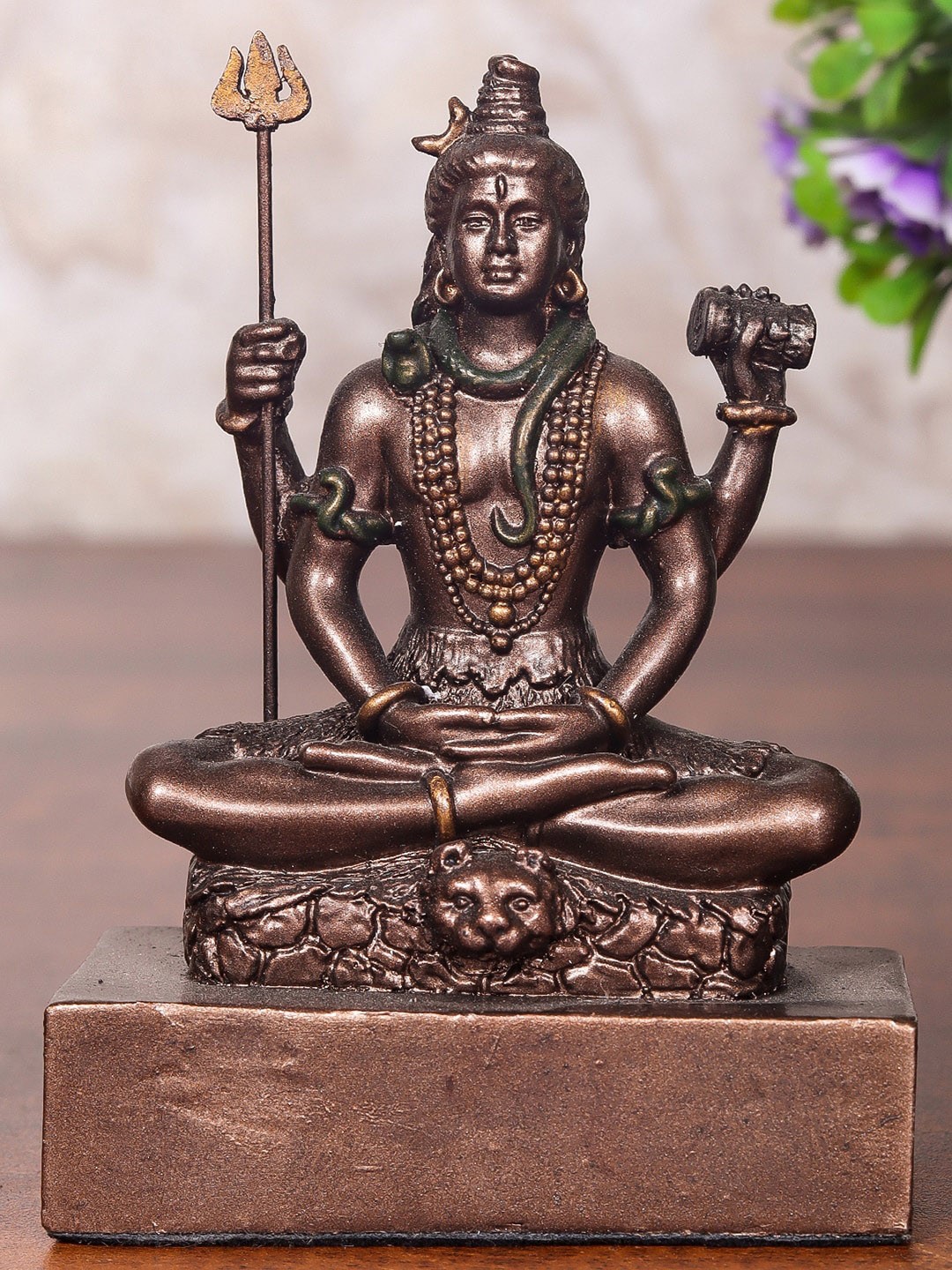 

StatueStudio Mini Shiva Idol Showpiece, Gold