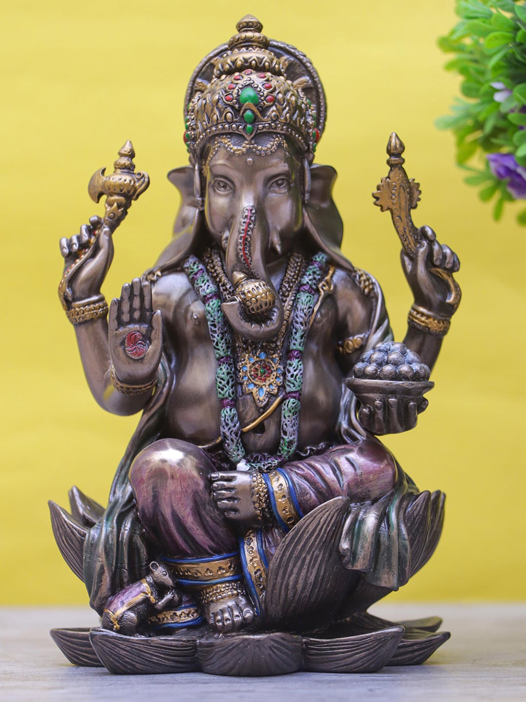 

StatueStudio Broze-Toned Ganesh Idol Showpieces, Bronze