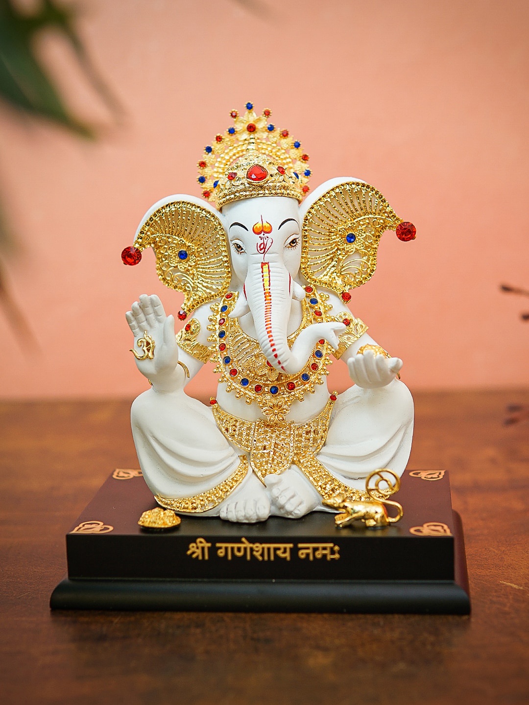

StatueStudio White & Gold-Toned Ganesha Idol Showpieces