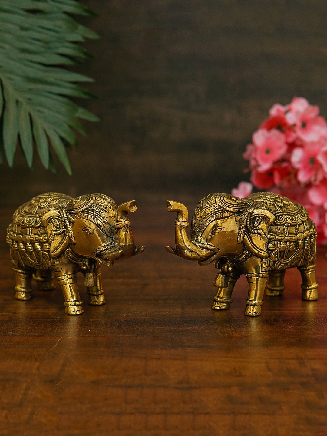 

StatueStudio Unisex Gold-Toned Pair Of Elephant Showpieces