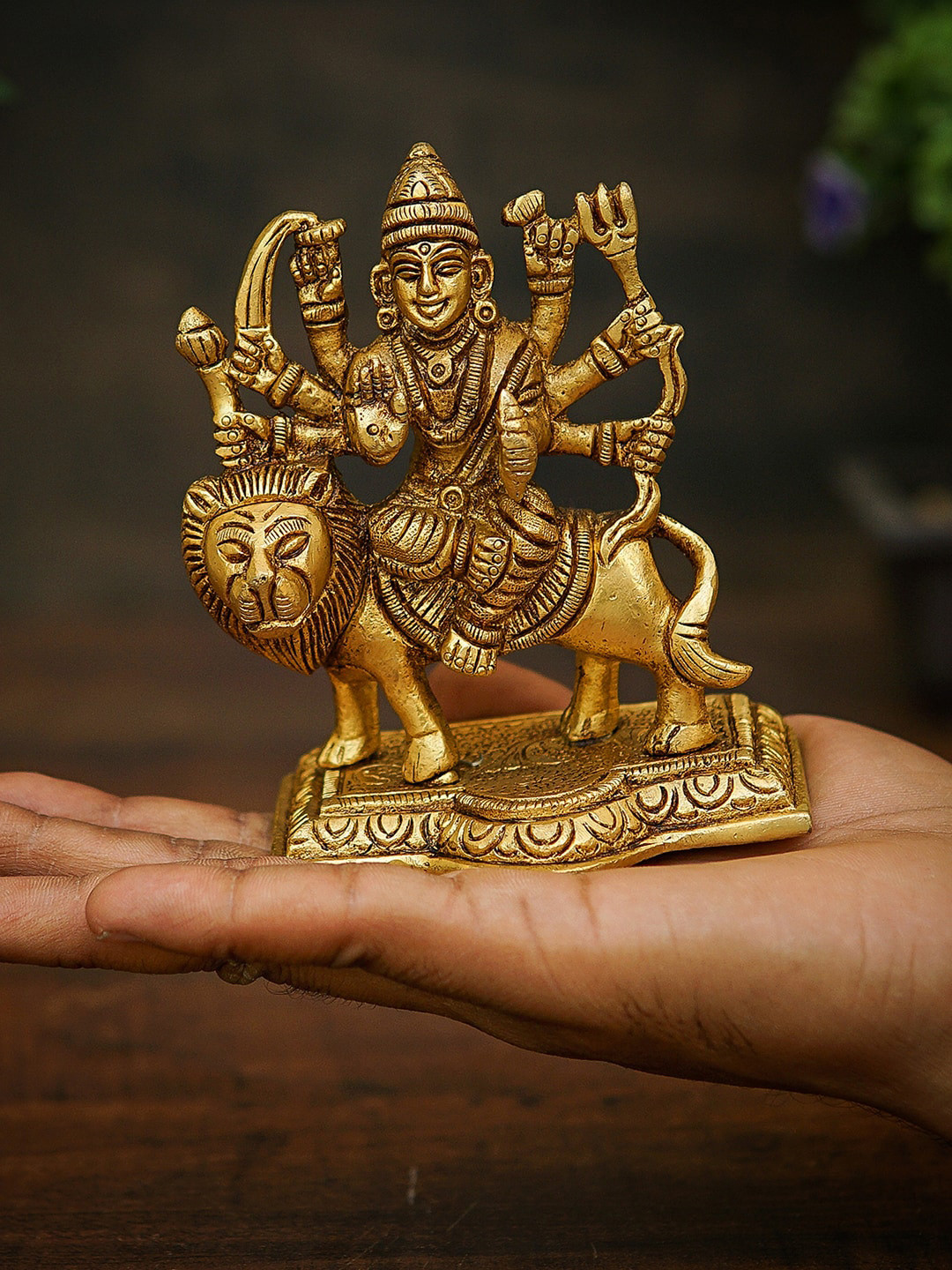 

StatueStudio Gold-Toned Mini Durga Idol Showpieces