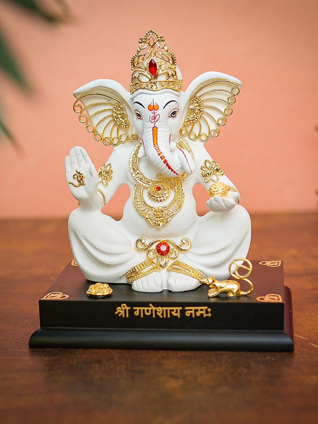 

StatueStudio White Ganesha Idol Ganpati Statue Showpiece