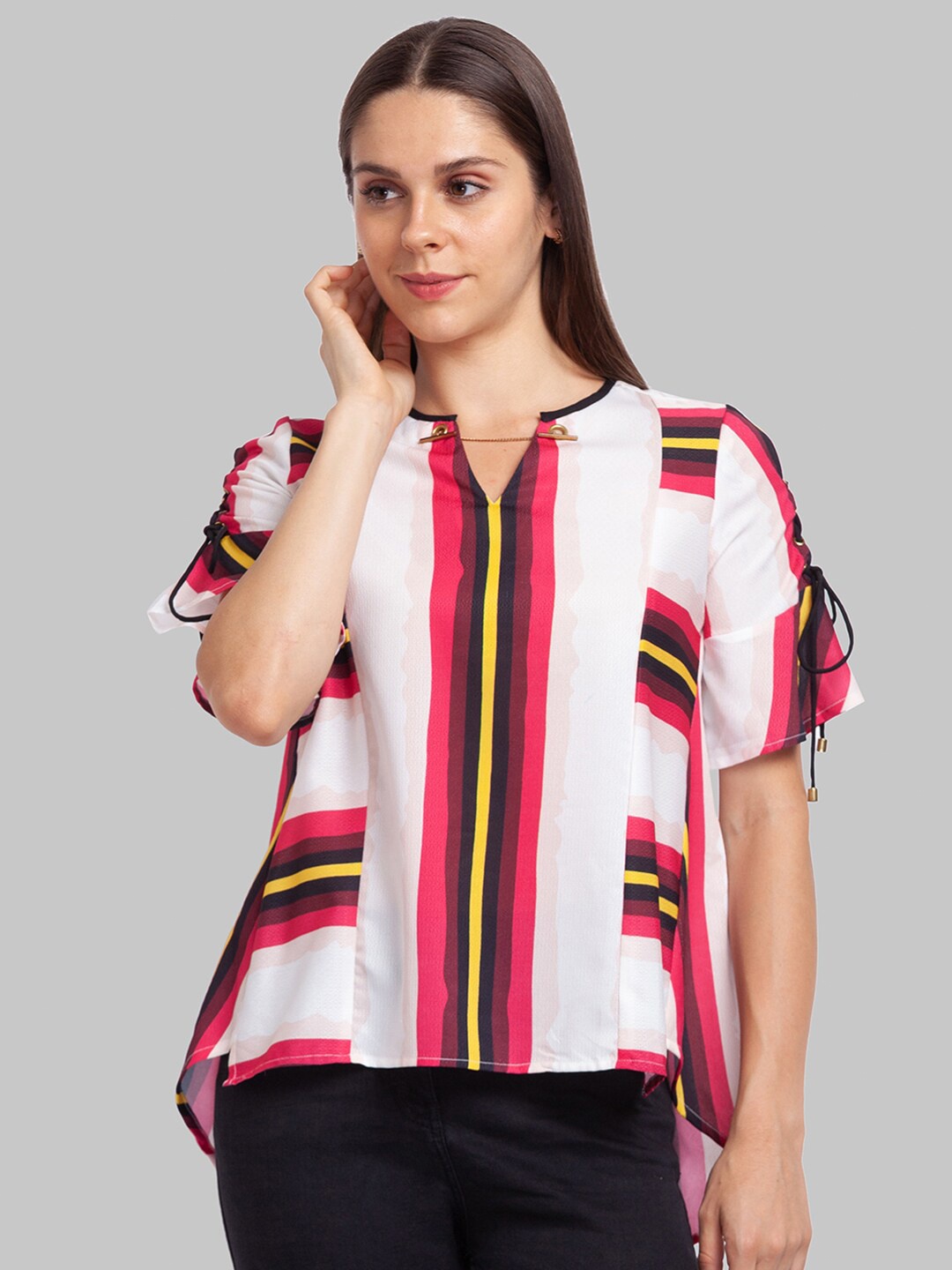 

Park Avenue Beige Striped Top