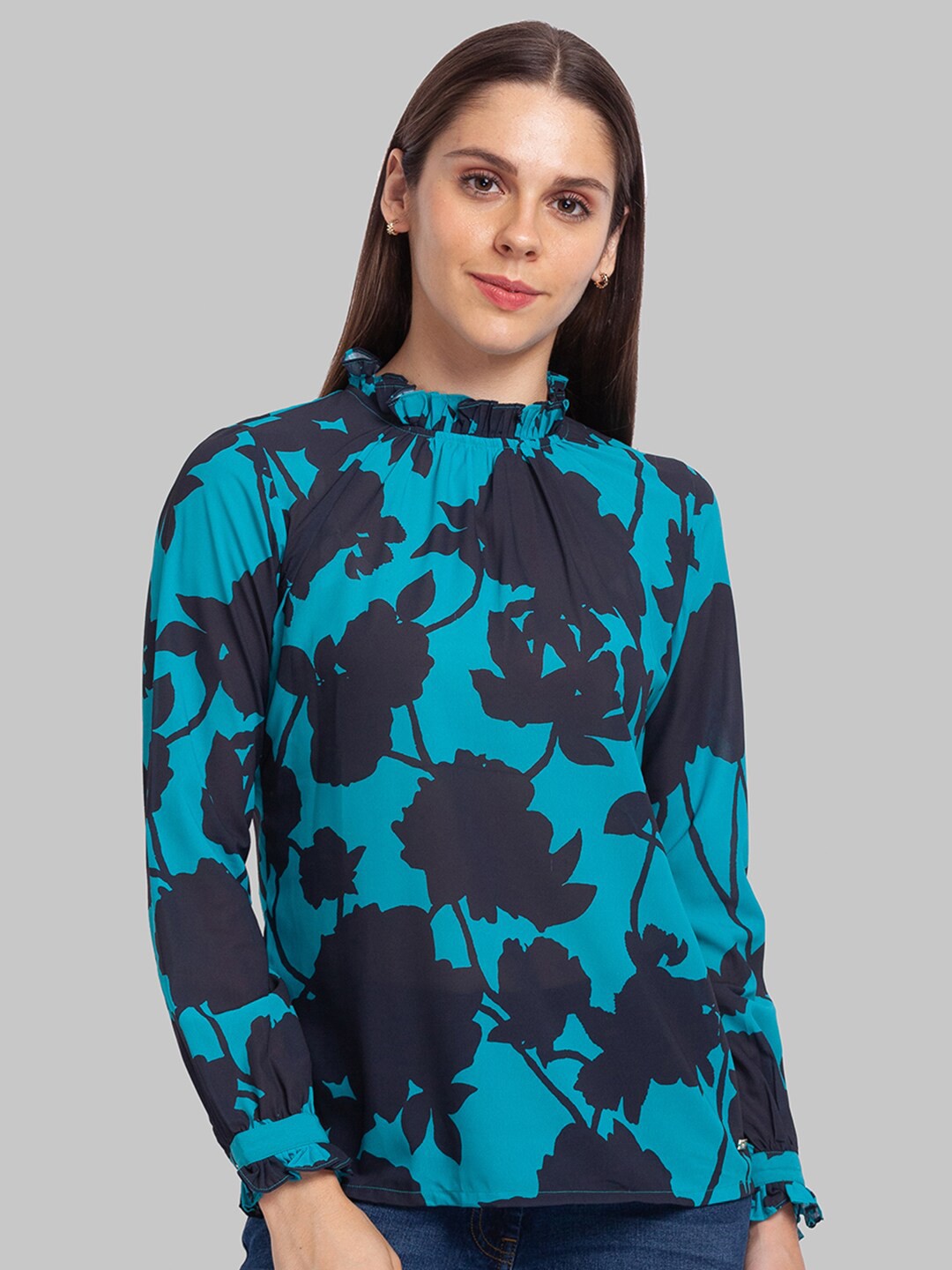 

Park Avenue Green Floral Print Top