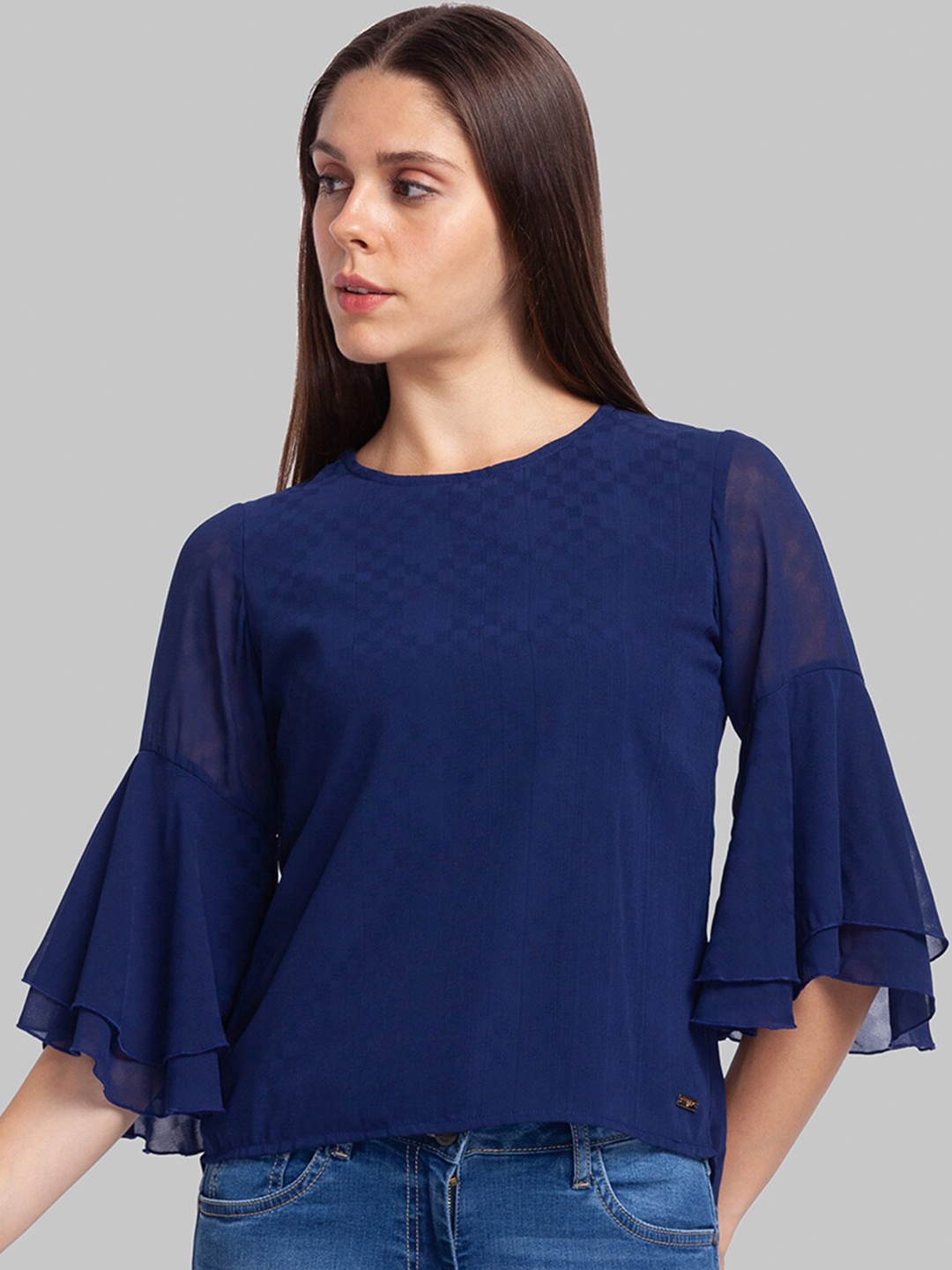 

Park Avenue Women Blue Solid Top