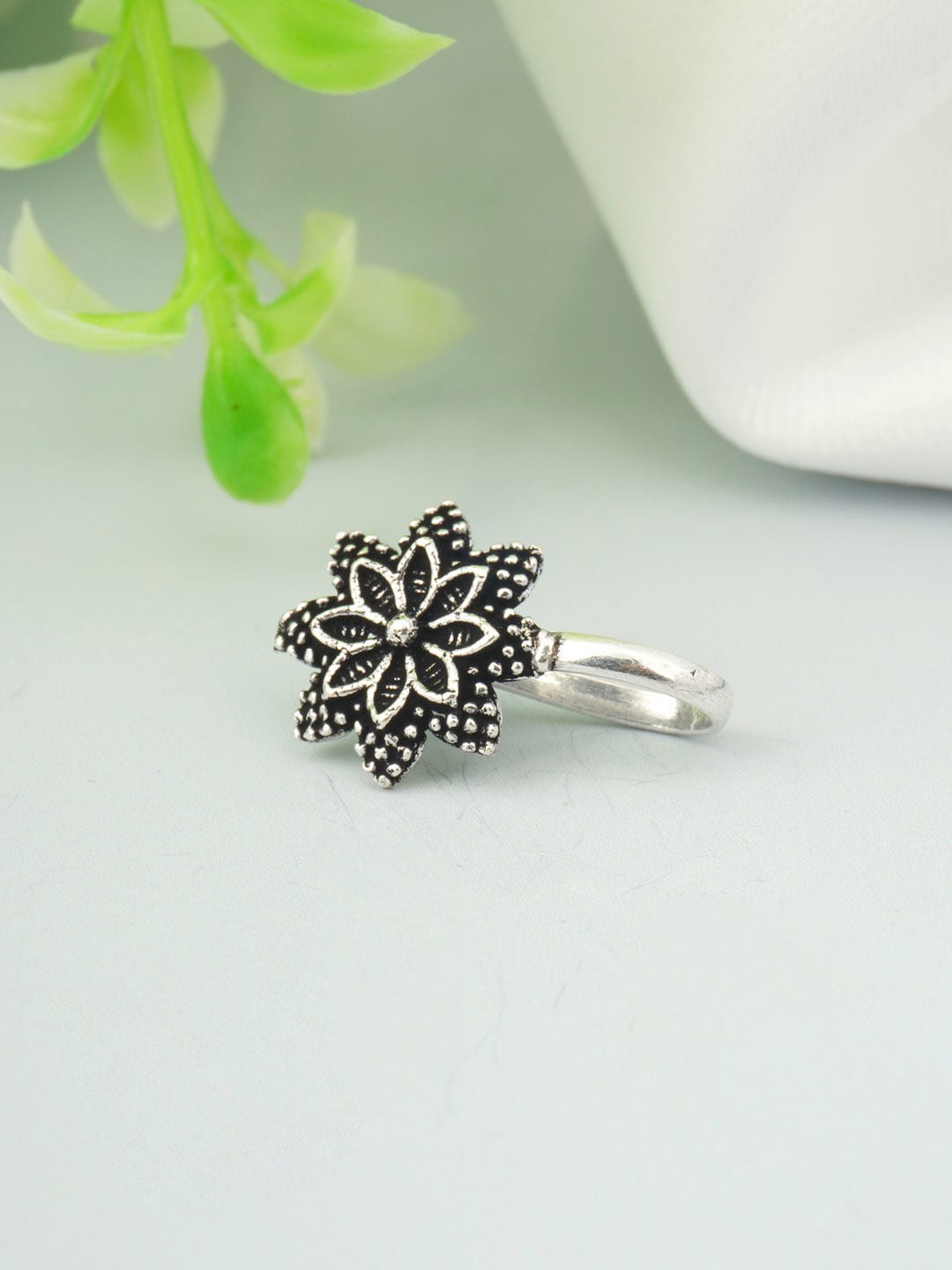 

Urmika Women Silver-Plated Septum Nosepin