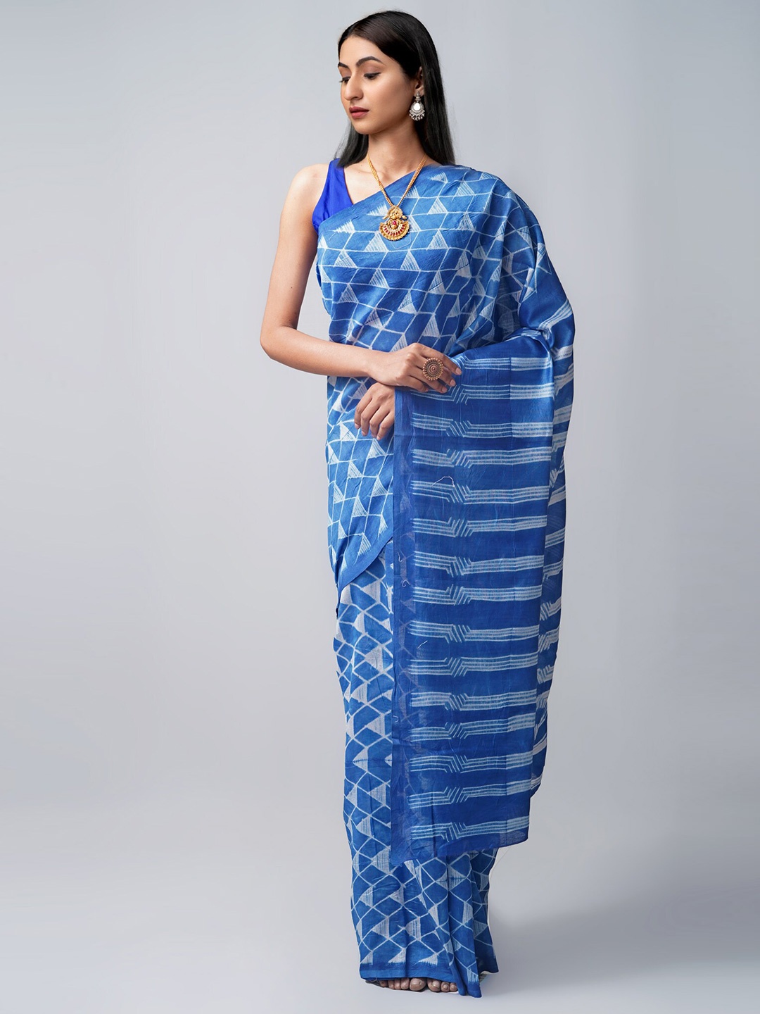 

Unnati Silks Women Blue Sarees