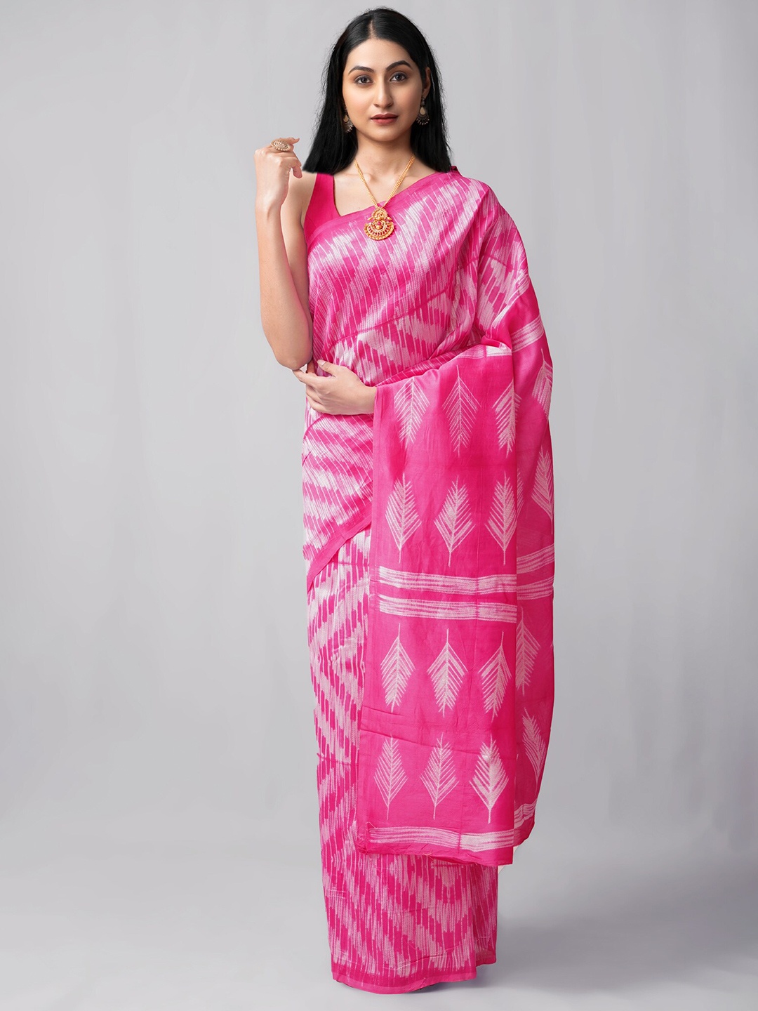 

Unnati Silks Women Pink Sarees