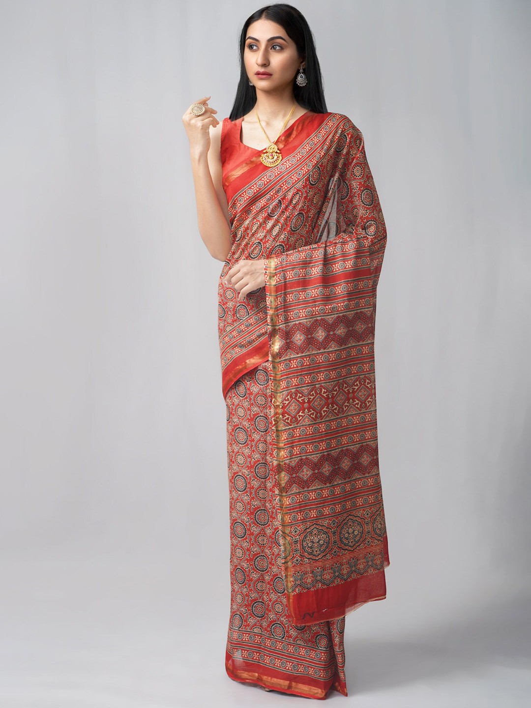 

Unnati Silks Women Red Sarees