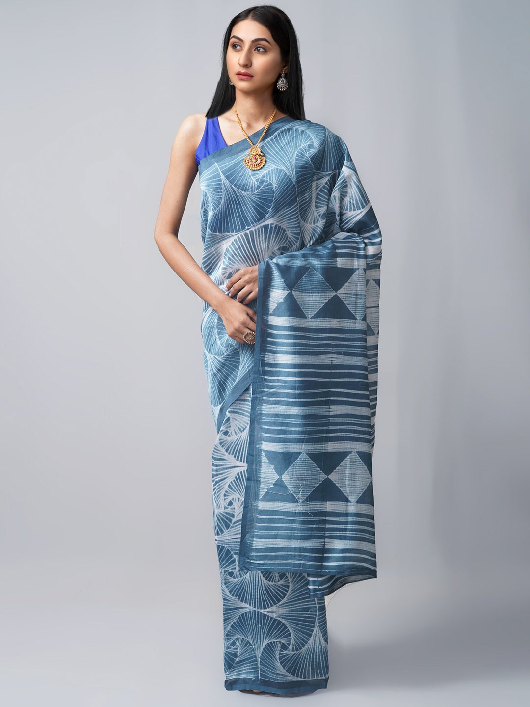 

Unnati Silks Women Blue Sarees