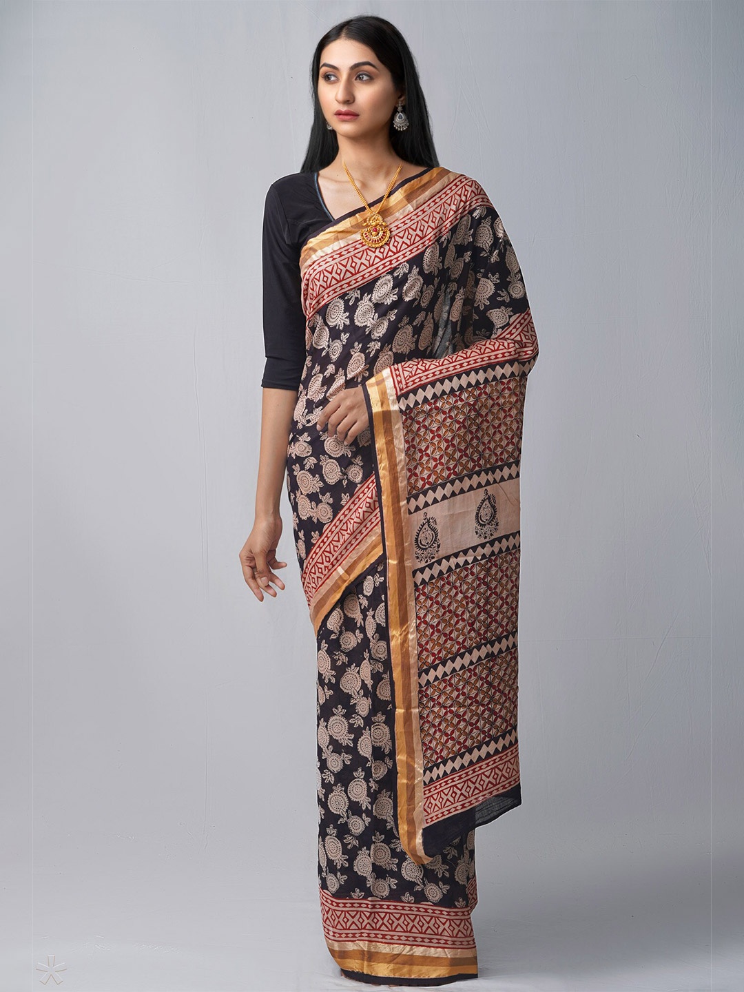 

Unnati Silks Women Black Sarees