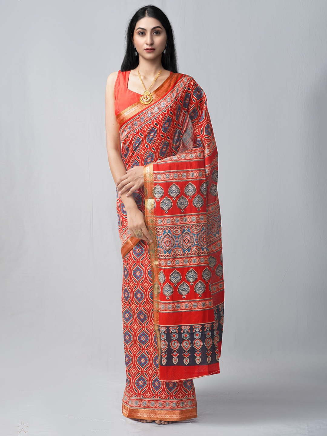 

Unnati Silks Women Red Sarees