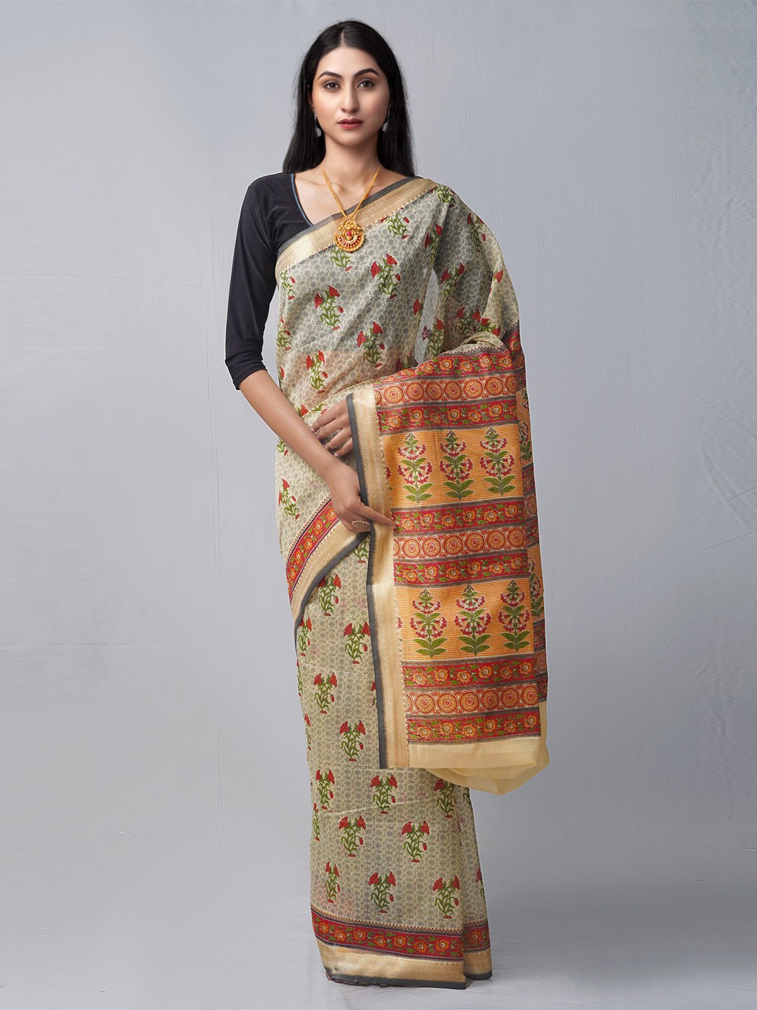 

Unnati Silks Women Multi Sarees, Beige