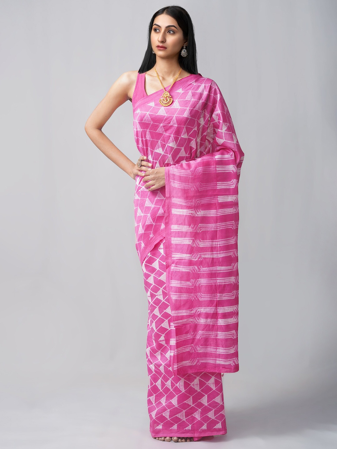 

Unnati Silks Women Pink Sarees