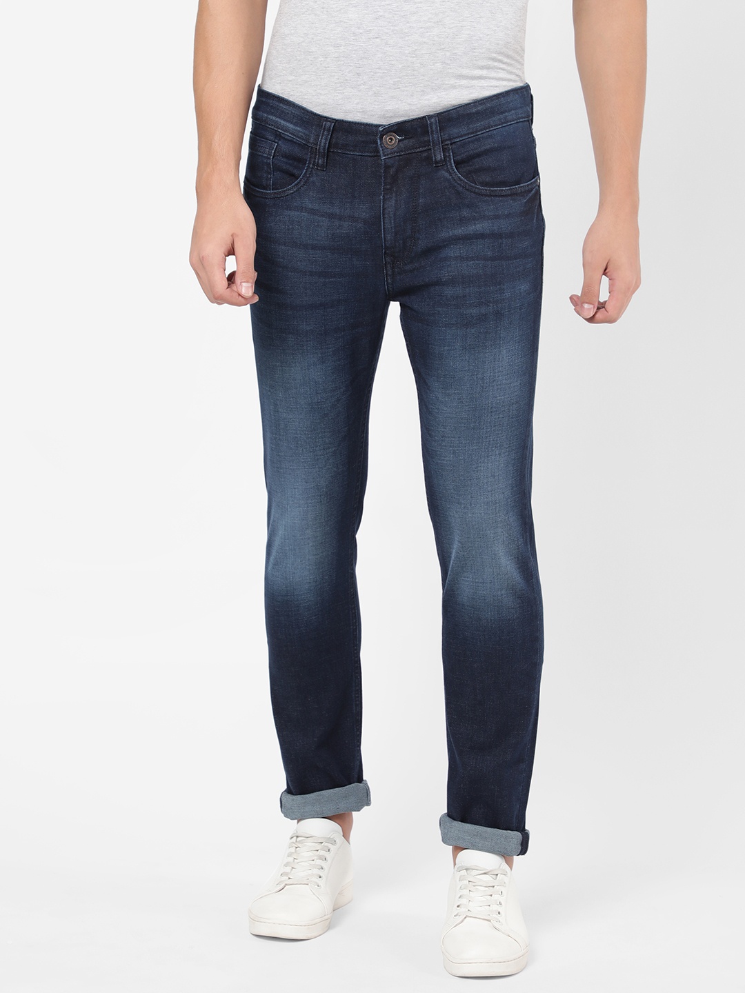 

AD By Arvind Men Blue Heavy Fade Jeans