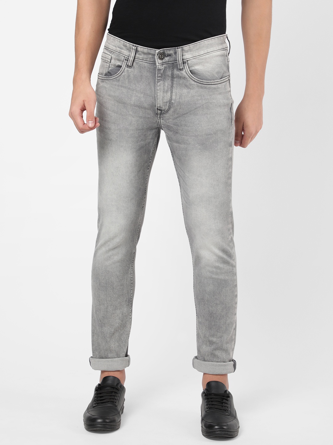 

AD By Arvind Men Grey Heavy Fade Jeans