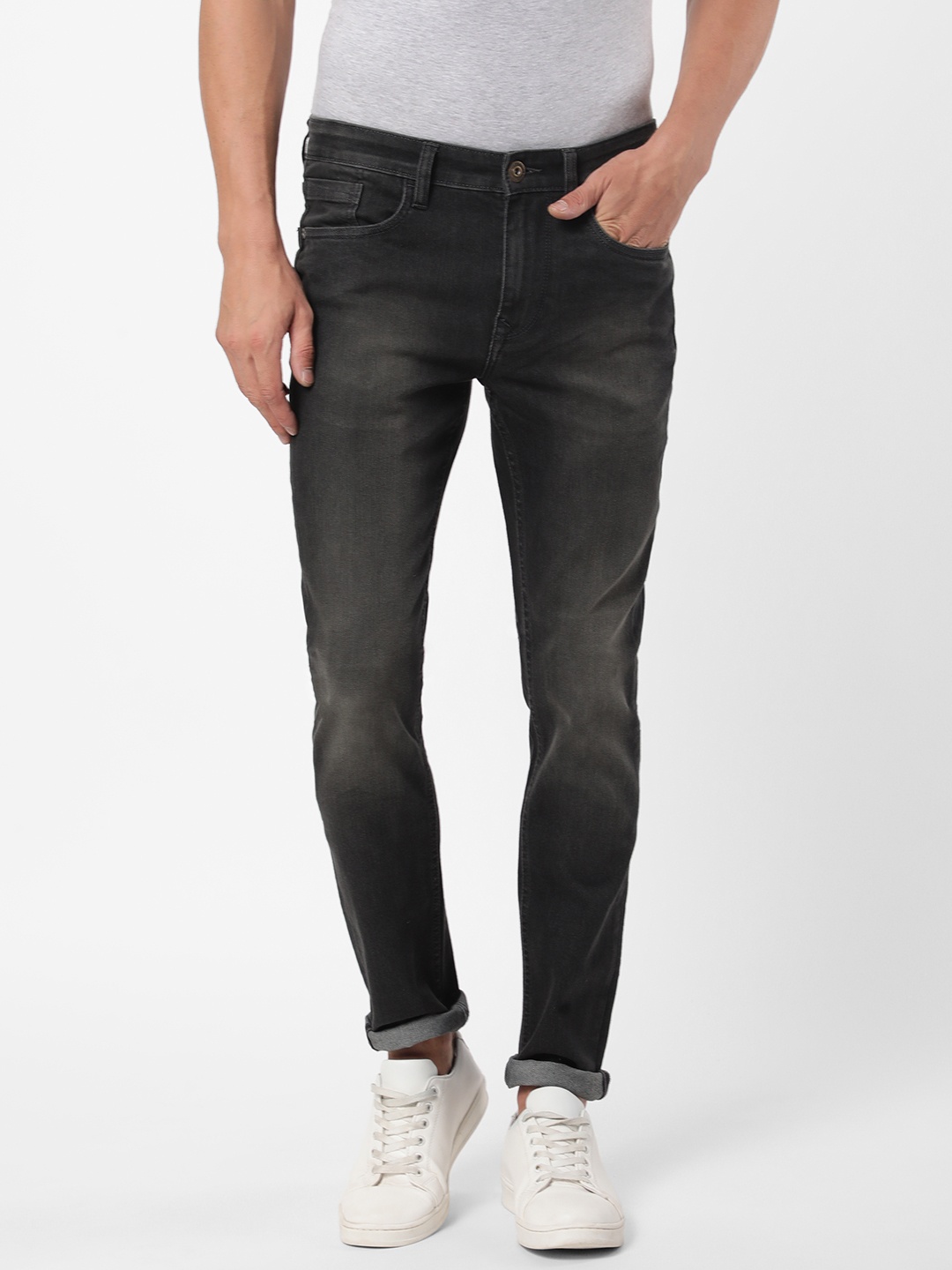 

AD By Arvind Men Black Light Fade Jeans