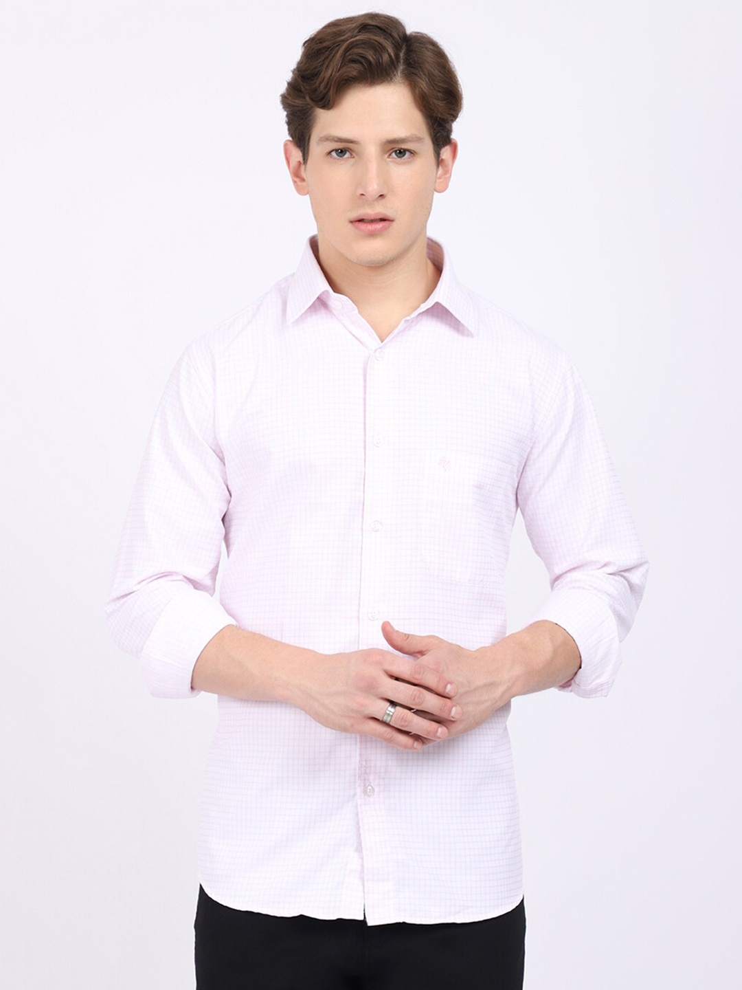 

Cantabil Men Pink Casual Shirt