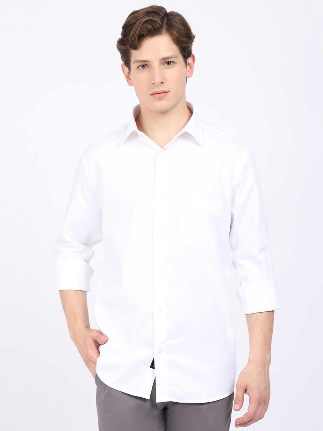 

Cantabil Men White Casual Shirt