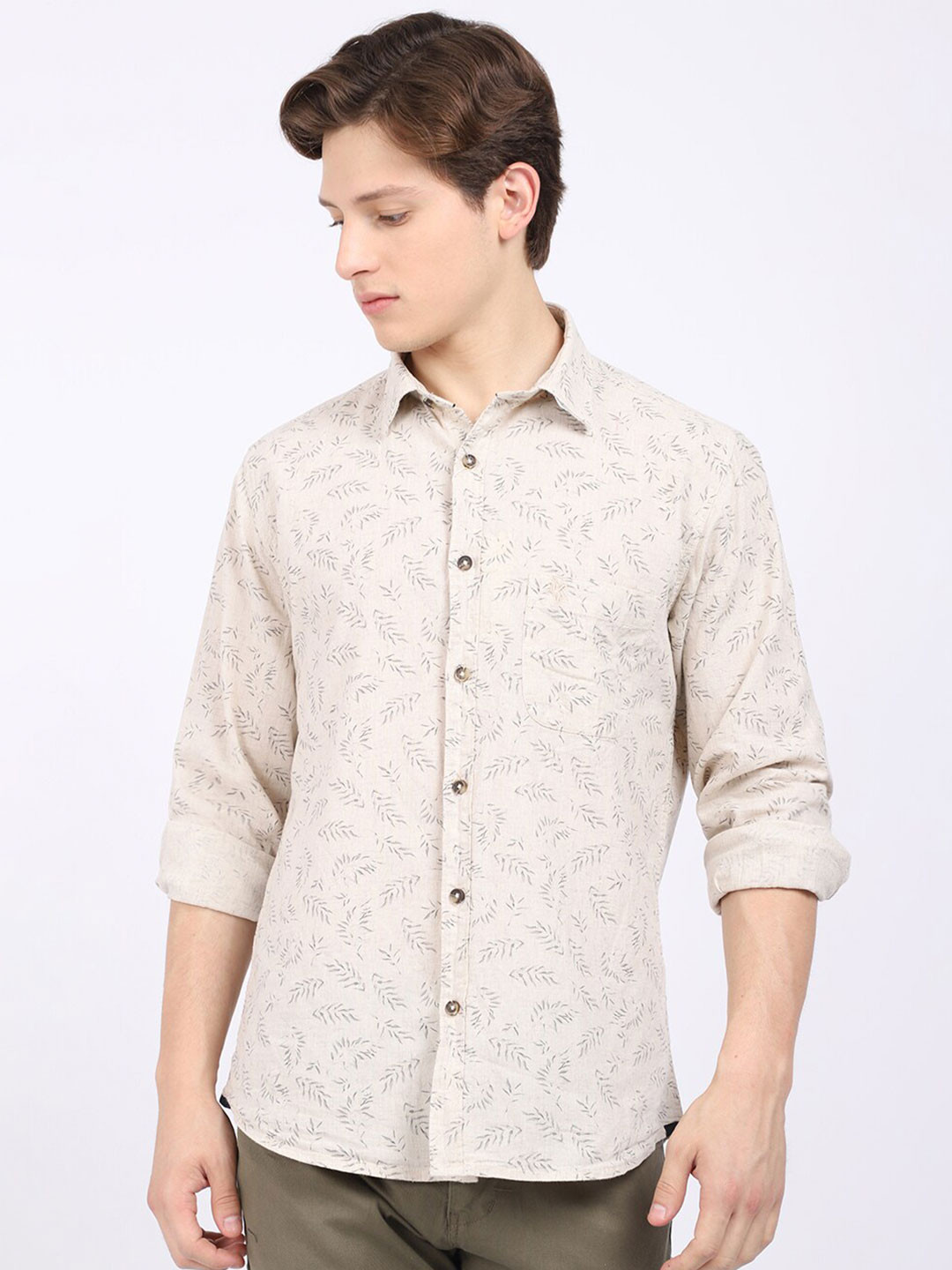 

Cantabil Men Pink Floral Printed Casual Shirt