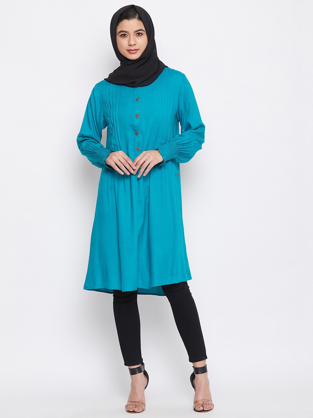 

NABIA Blue Viscose Rayon Tunic