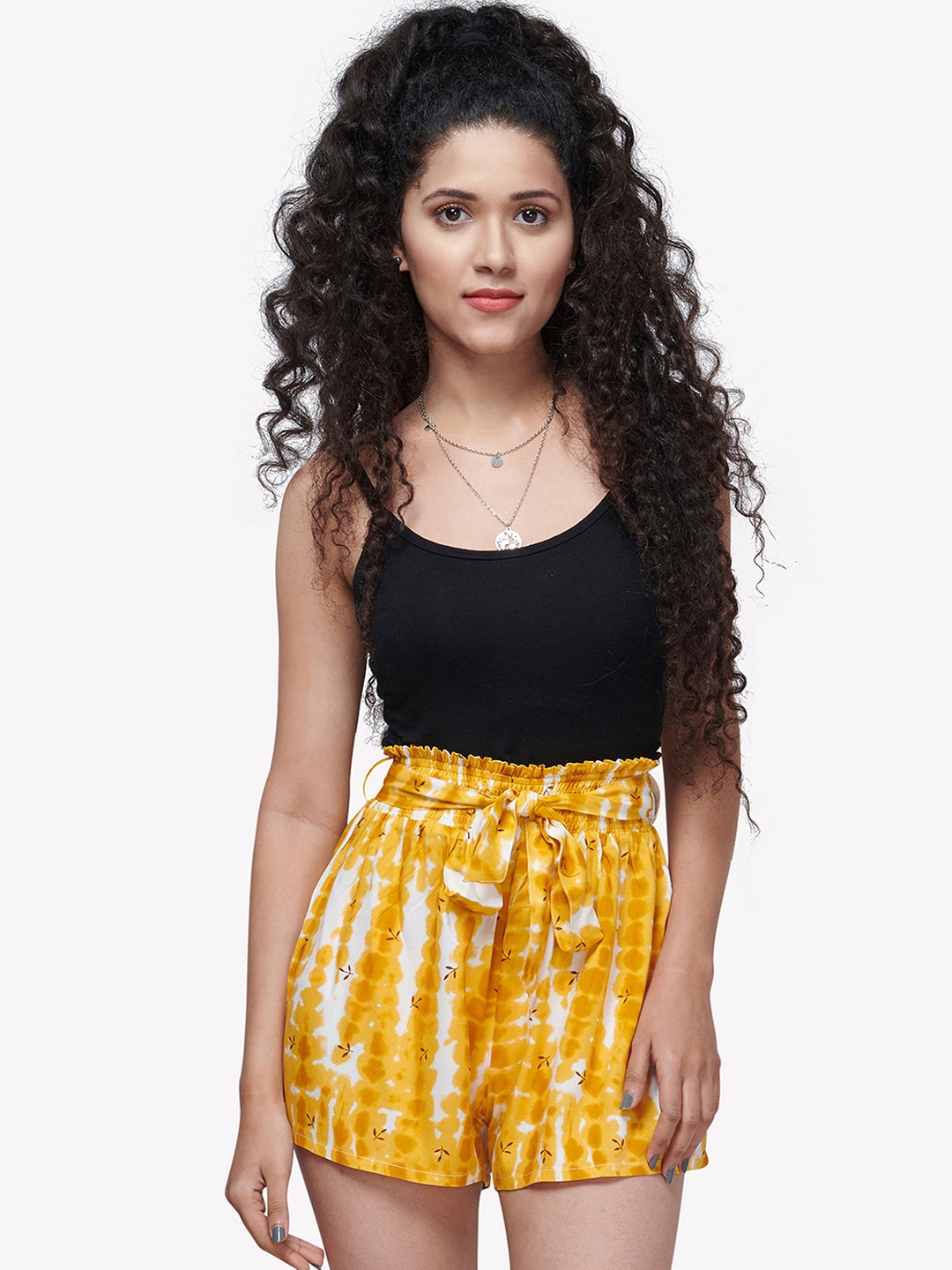 

VASTRADO Women Yellow Floral Printed Shorts