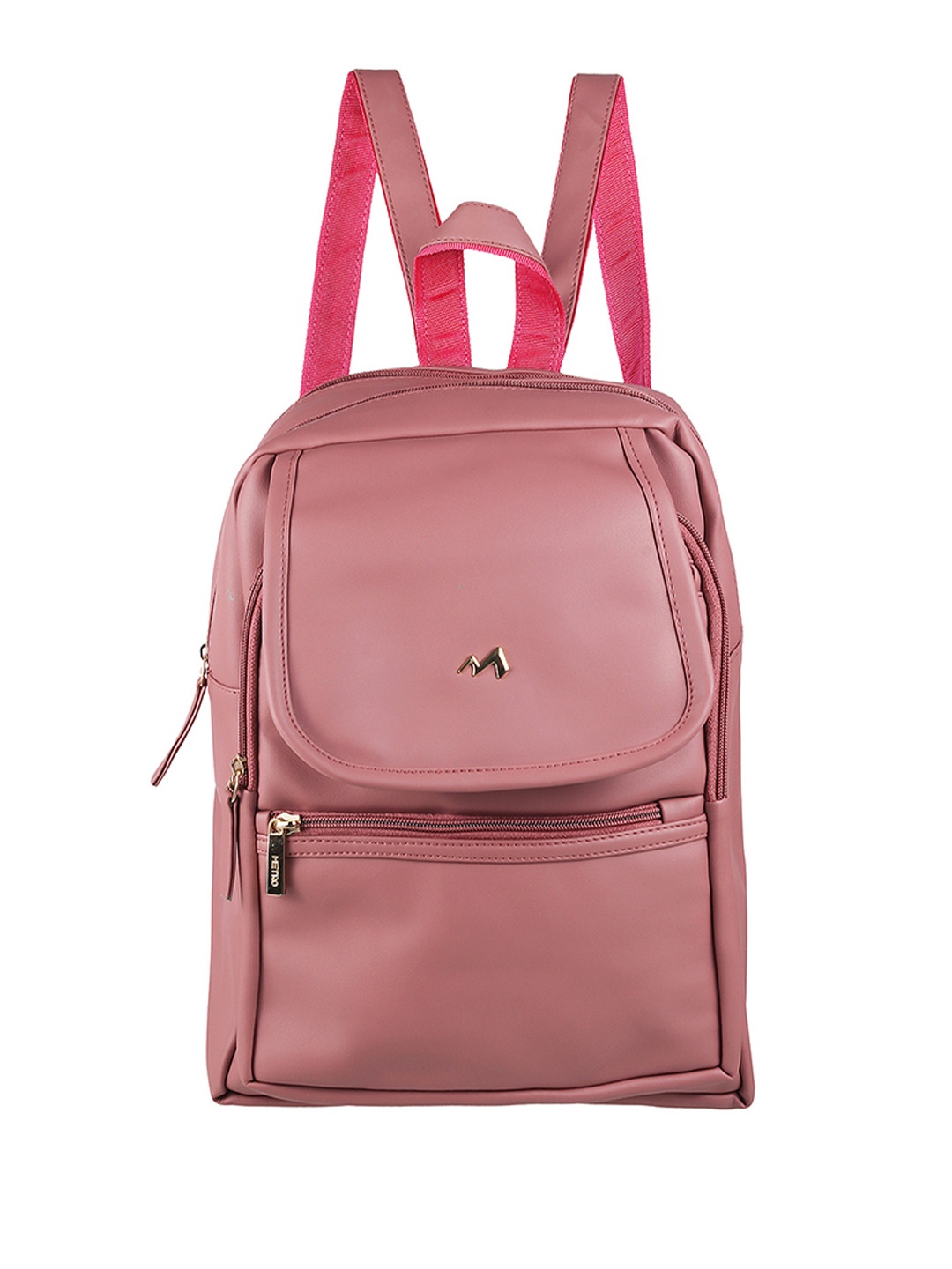 

Metro Women PU Structured Backpack, Pink