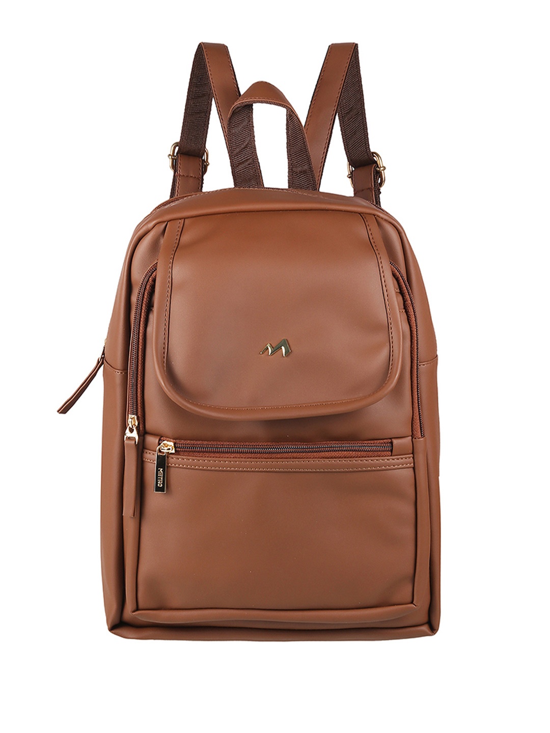 

Metro Women PU Structured Backpack, Tan