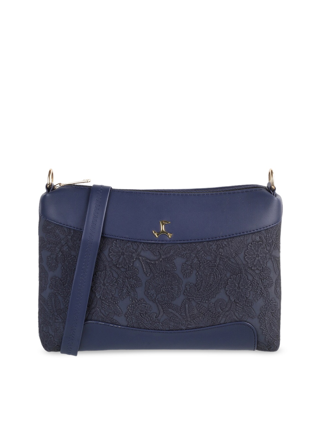 

Mochi Blue Textured Structured Sling Bag
