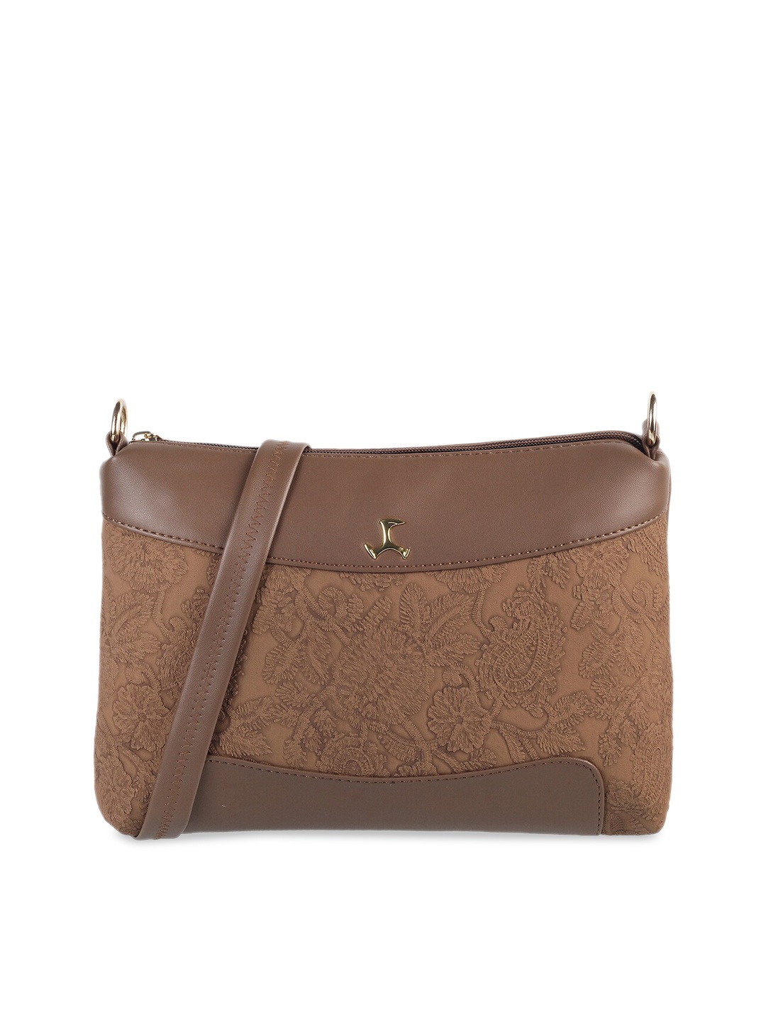 

Mochi Brown PU Structured Sling Bag
