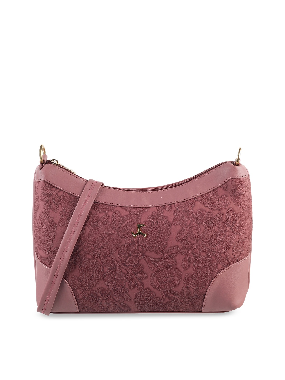 

Mochi Peach-Coloured Floral Printed Sling Bag
