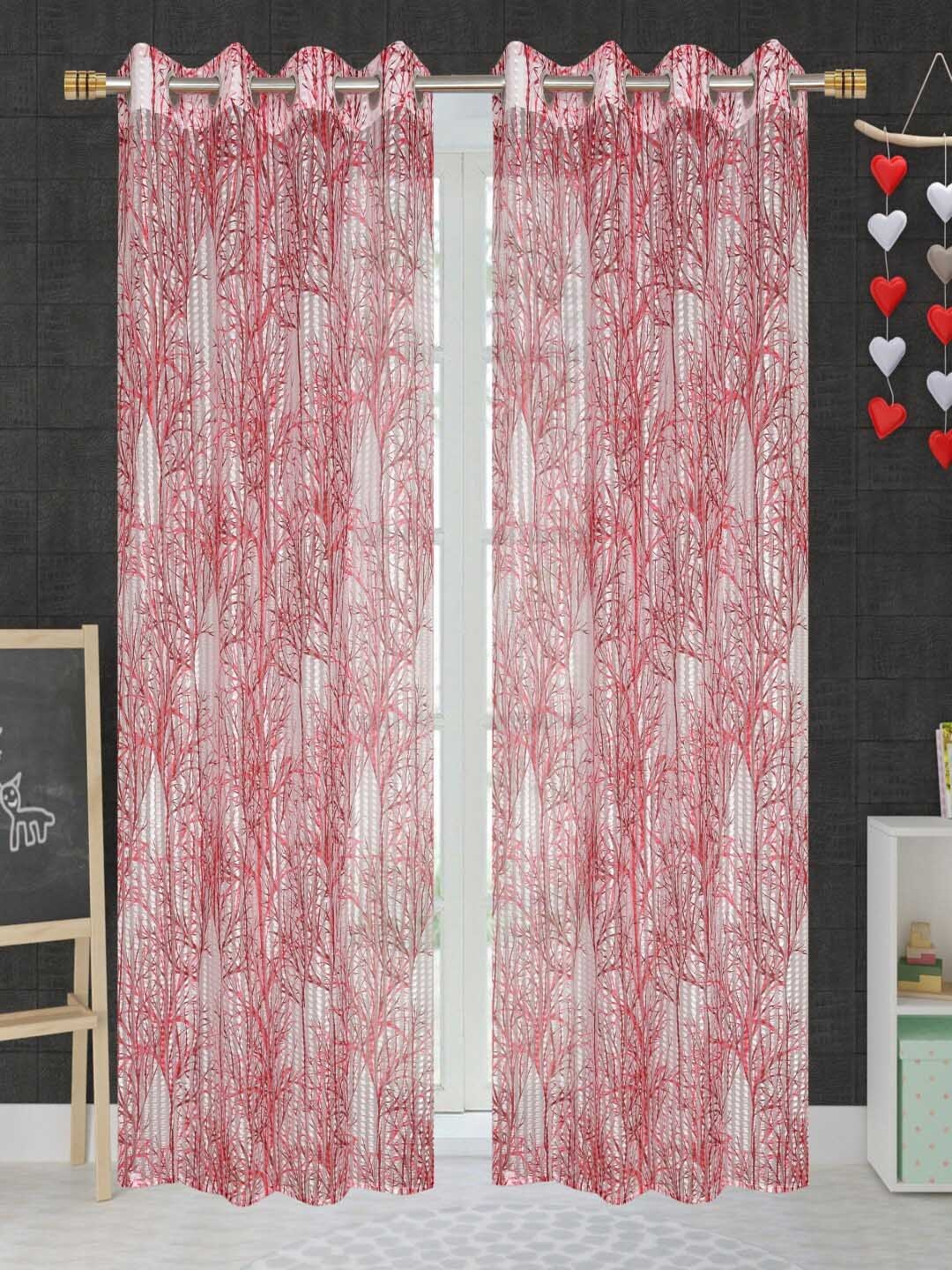 

Homefab India Unisex Maroon Curtains and Sheers