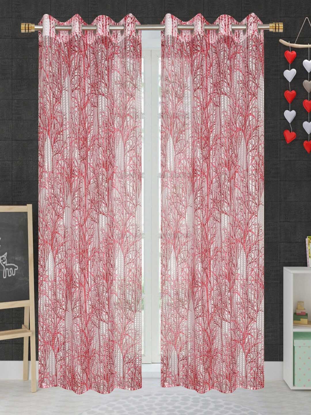 

Homefab India Unisex Maroon Curtains and Sheers