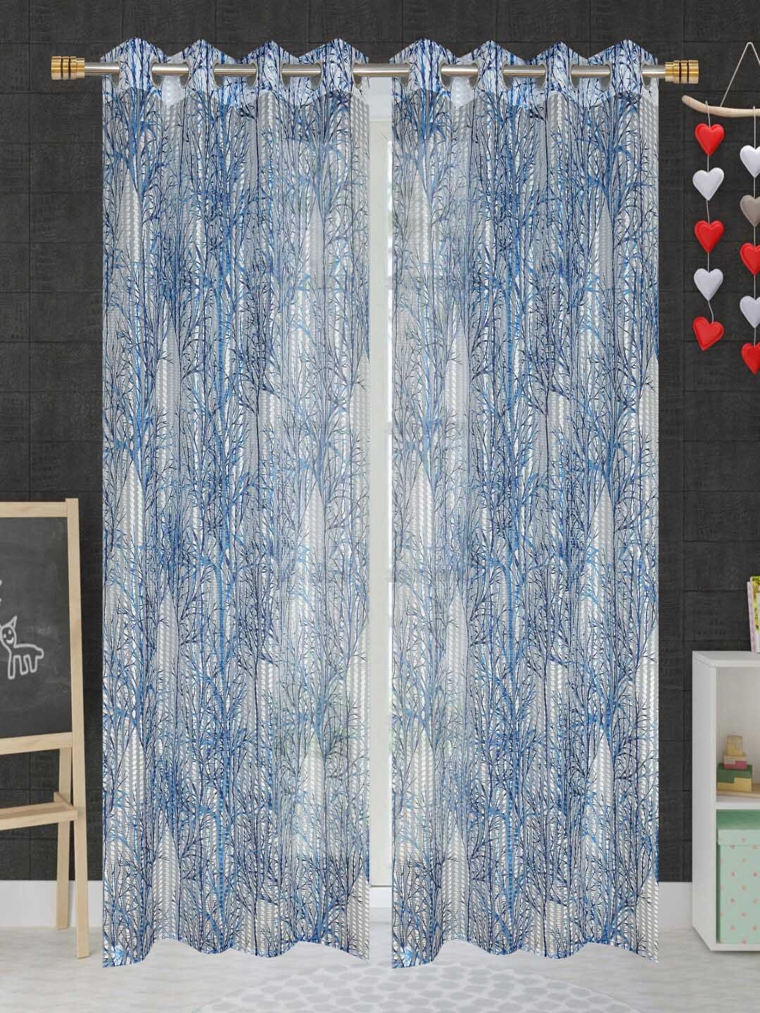 

Homefab India Unisex Blue Curtains and Sheers