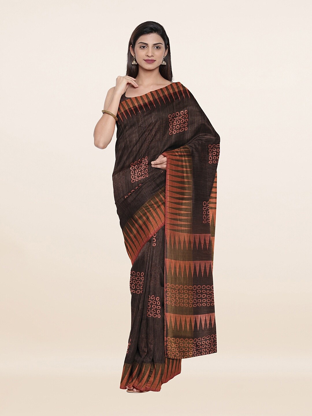 

Pothys Women Brown Sarees