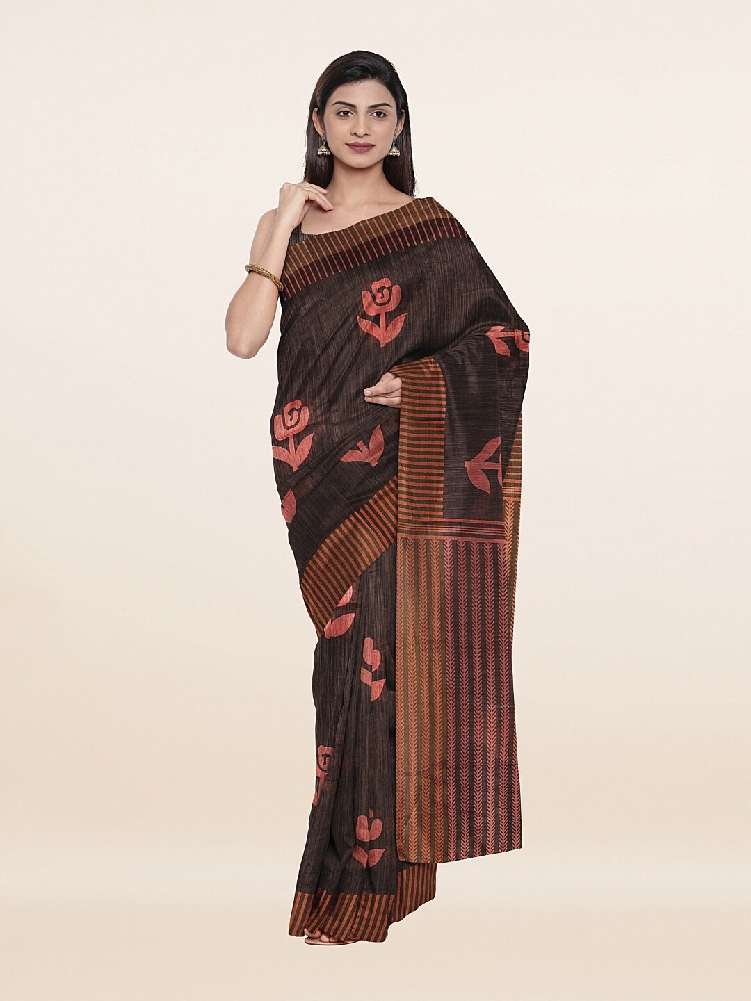 

Pothys Women Grey Sarees