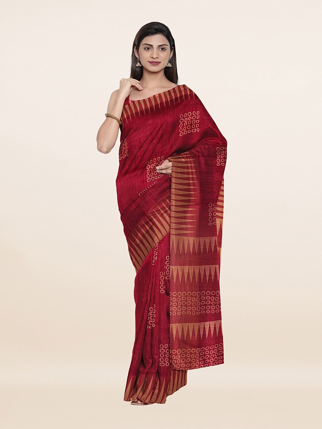 

Pothys Purple Floral Saree