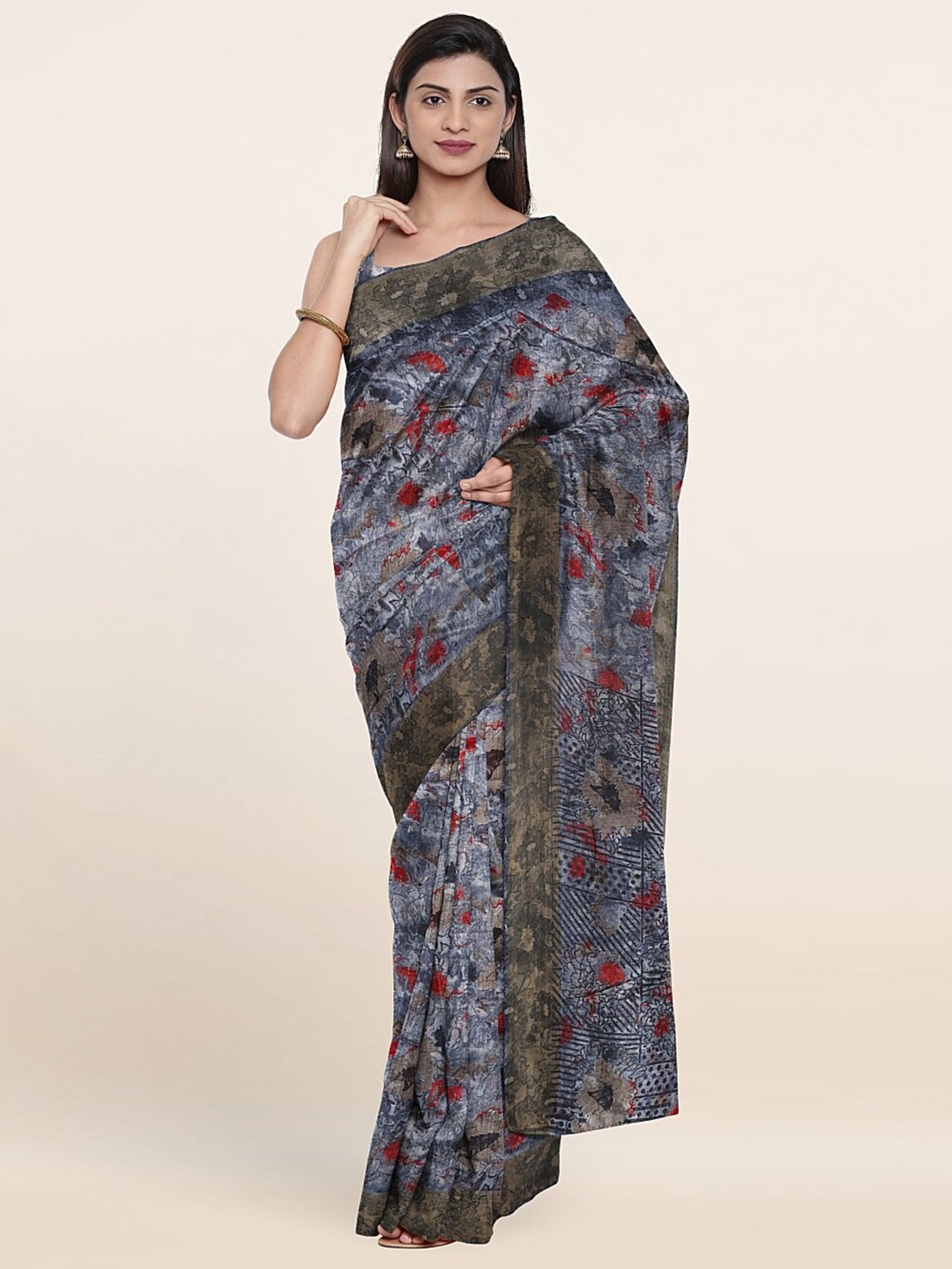 

Pothys Women Grey Sarees