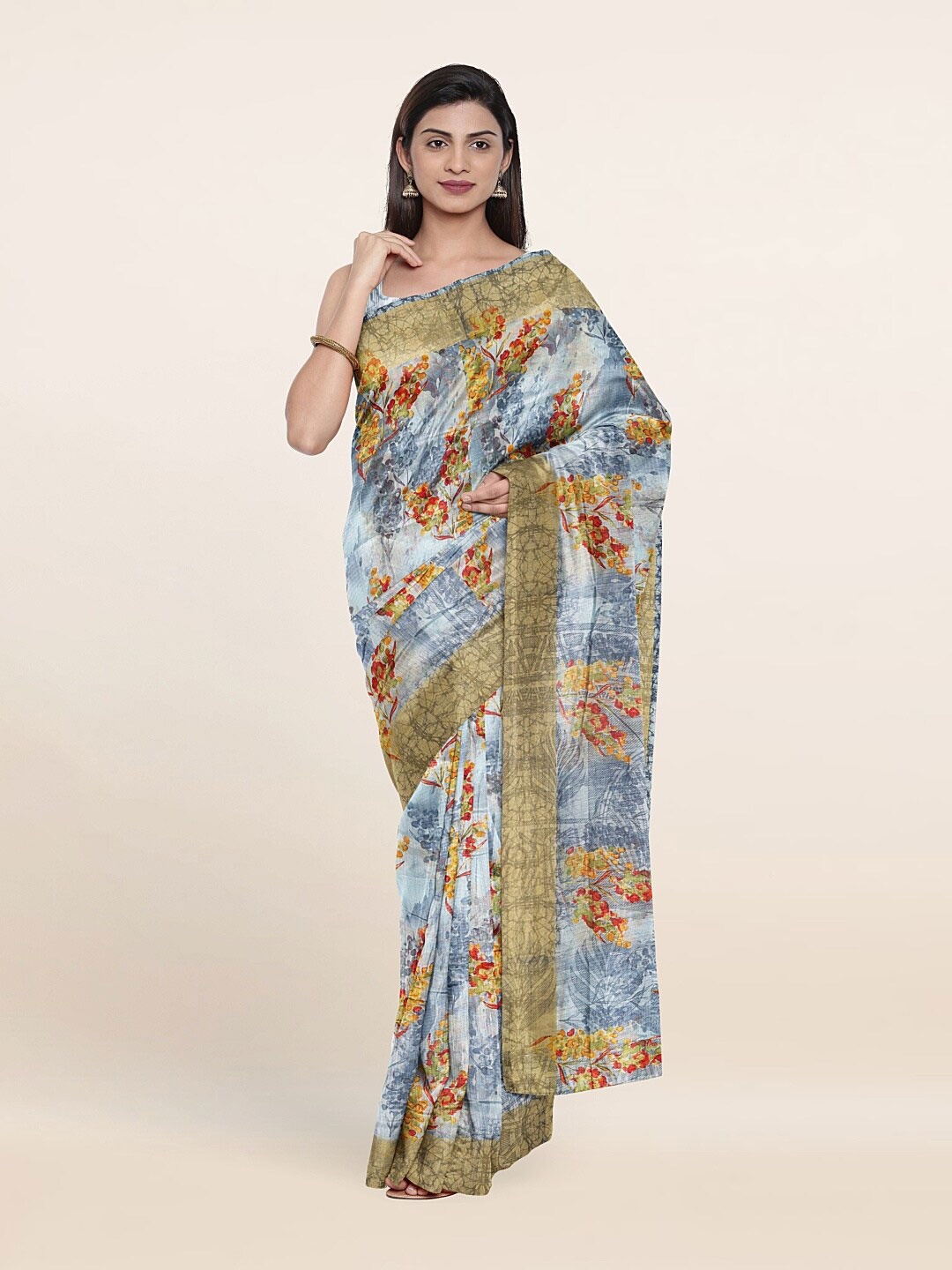 

Pothys Women Blue Sarees