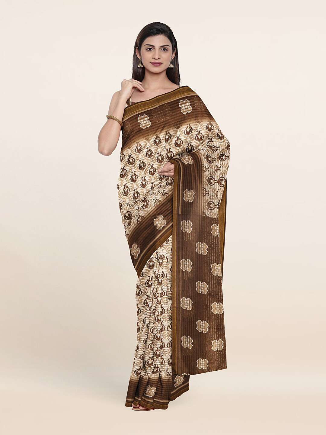 

Pothys Women Cream Sarees