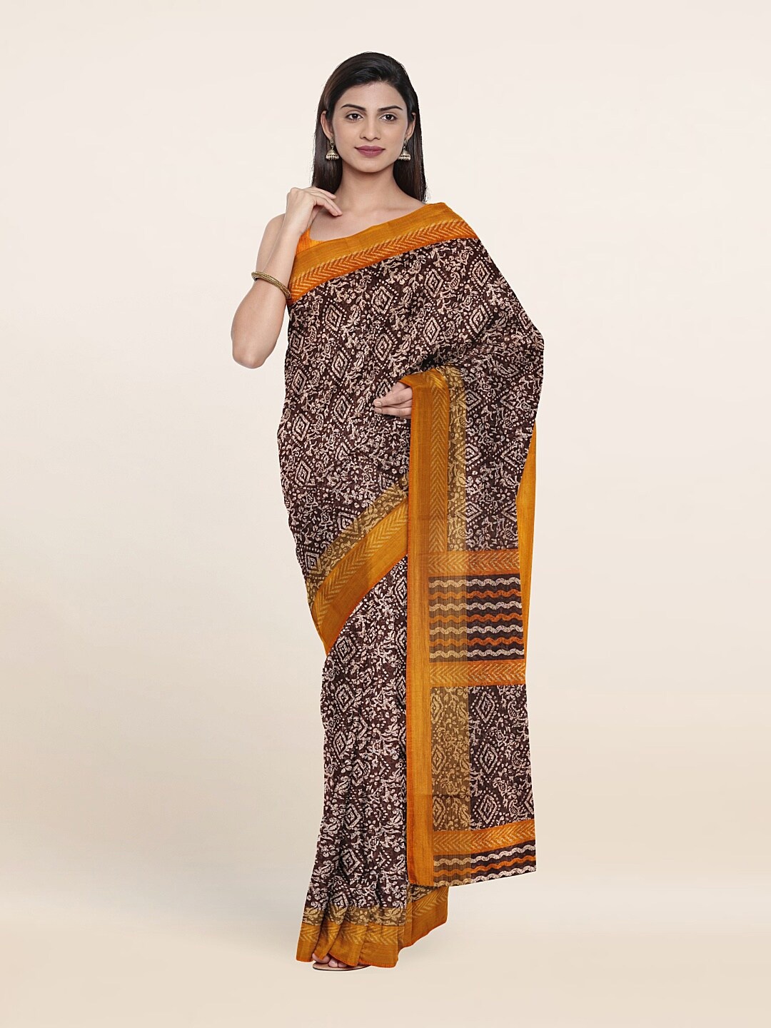 

Pothys Women Brown Sarees