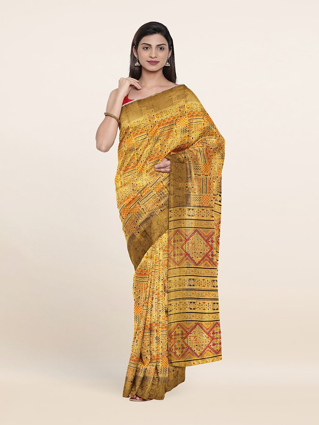 

Pothys Women Yellow Sarees