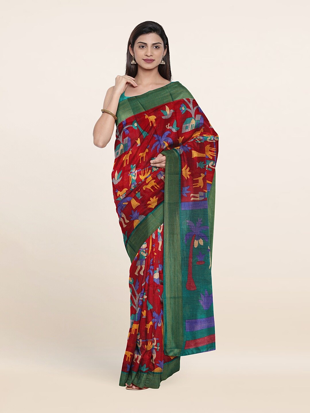 

Pothys Women Maroon Sarees