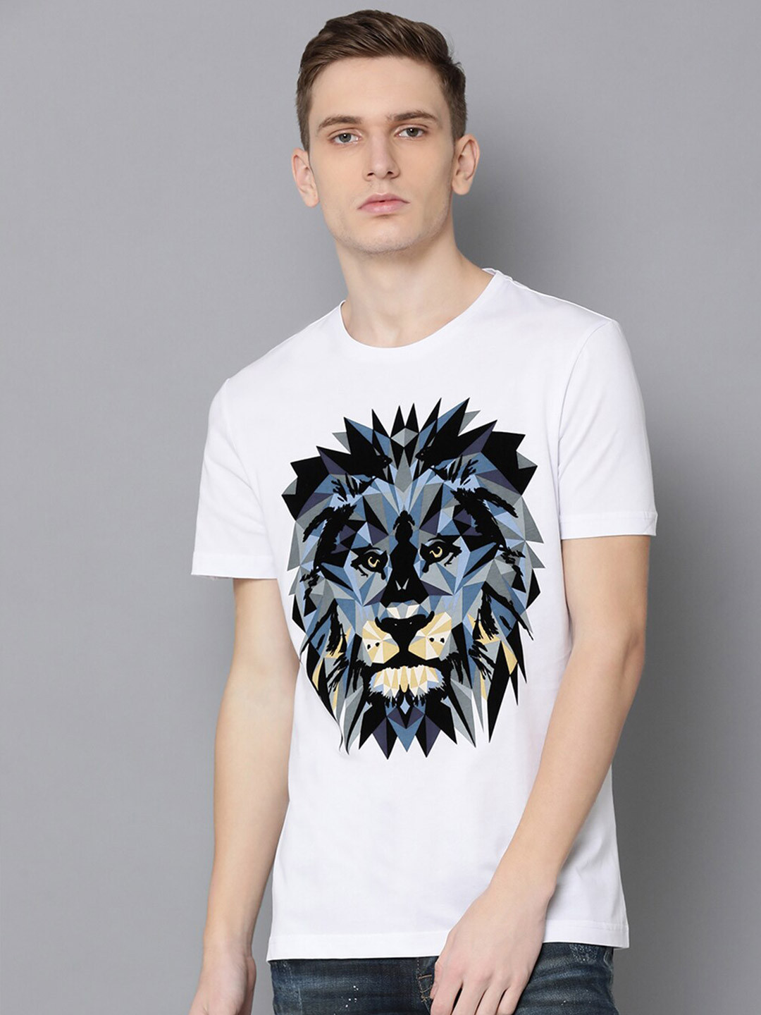 

Antony Morato Men White Printed Slim Fit T-shirt