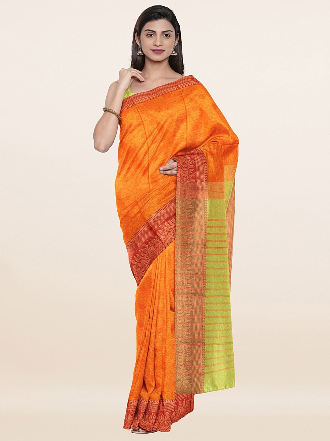 

Pothys Women Orange Sarees