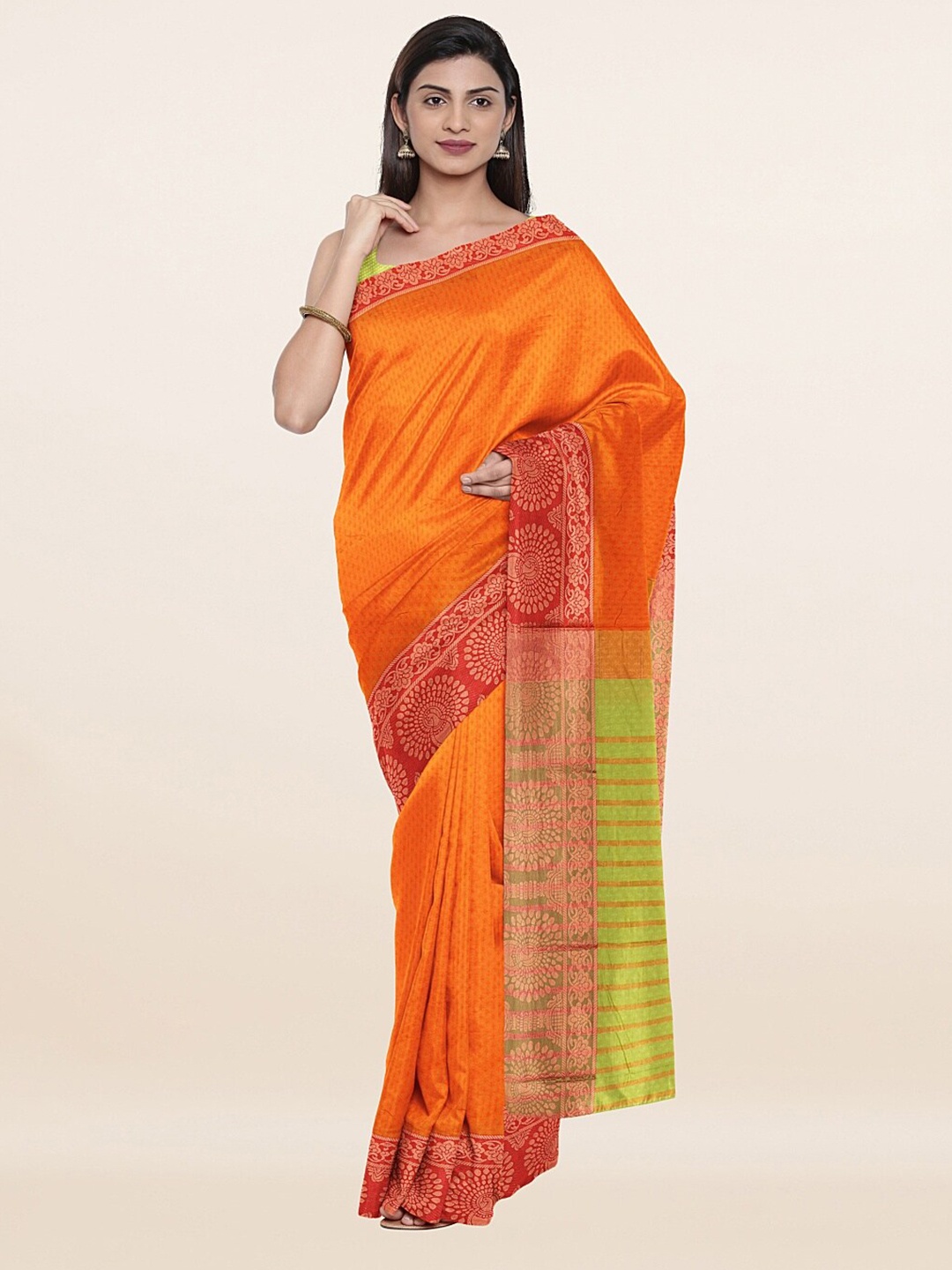 

Pothys Women Orange Sarees