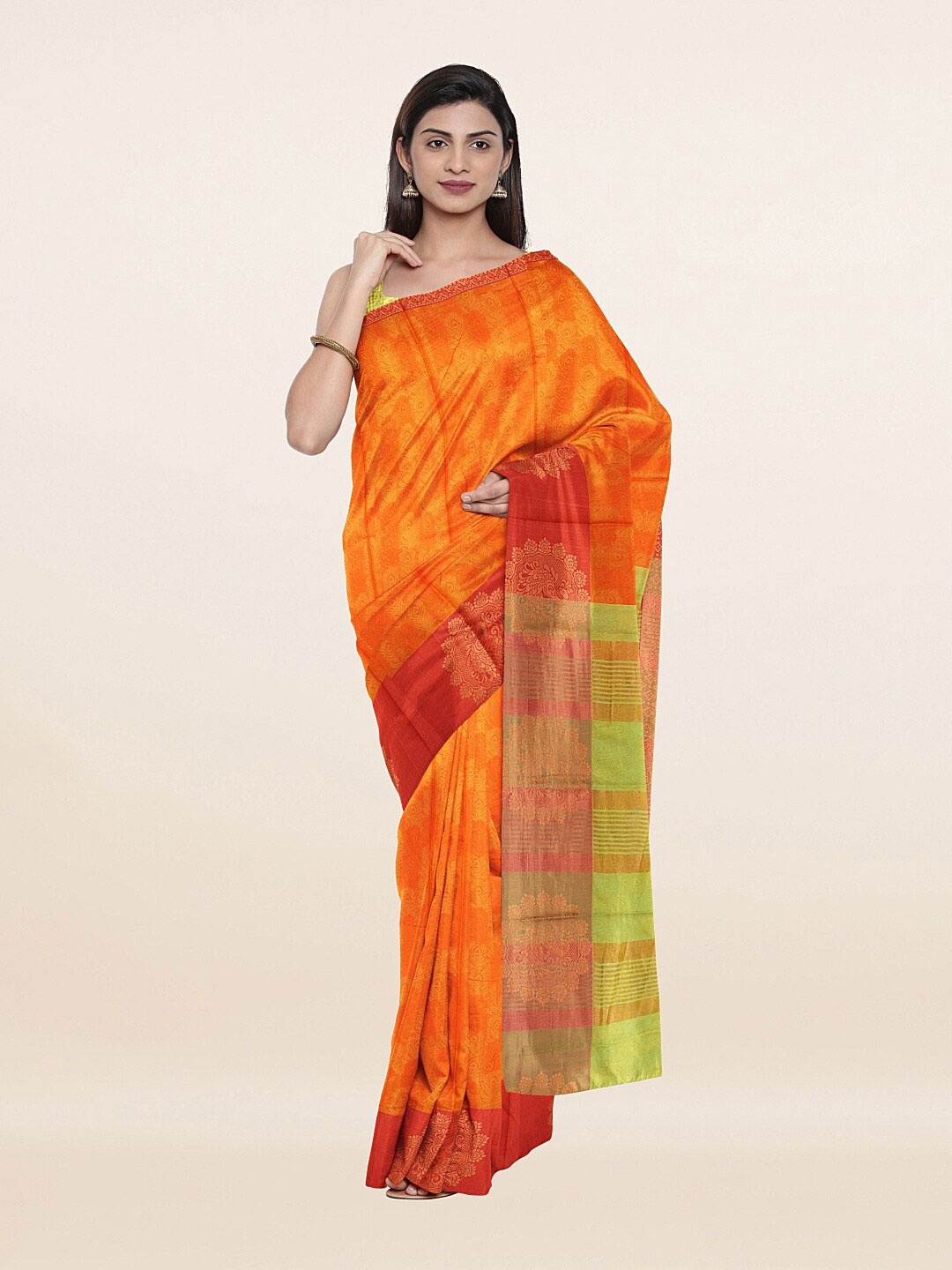 

Pothys Women Orange Sarees