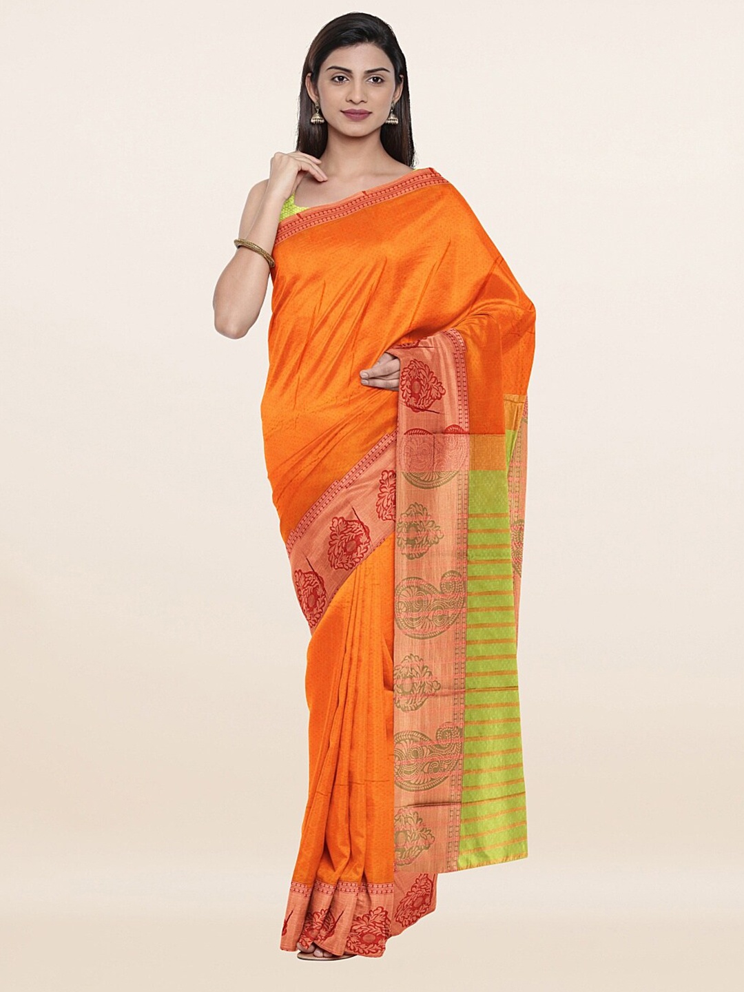 

Pothys Women Orange Sarees