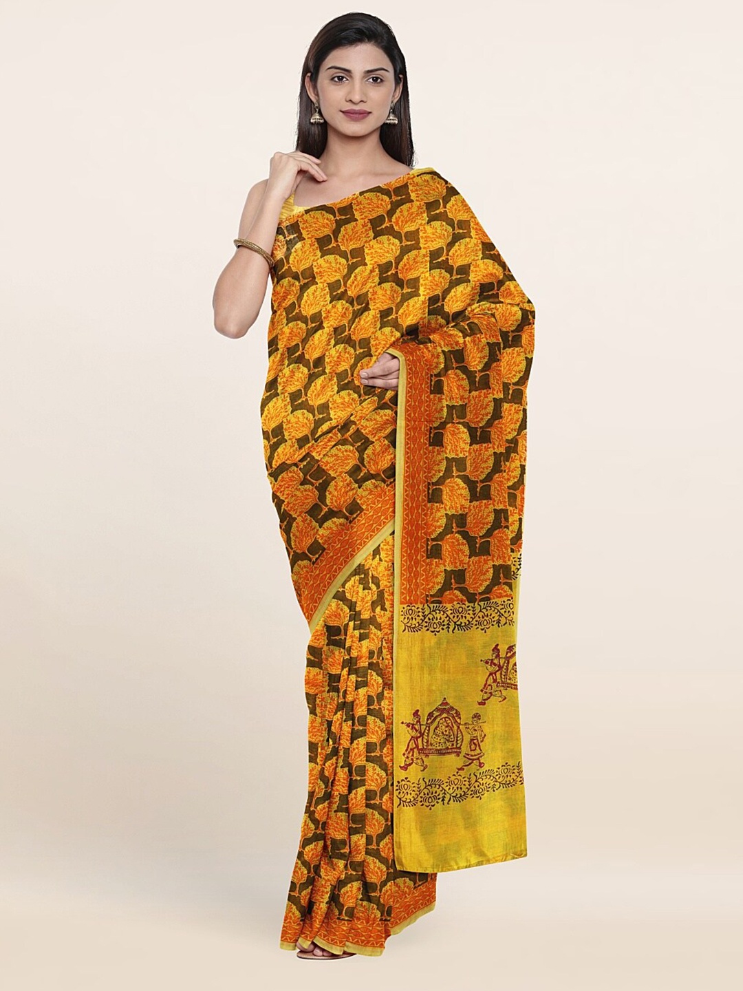 

Pothys Women Yellow Sarees